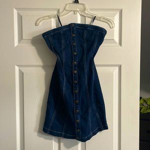 BGD denim strapless dress